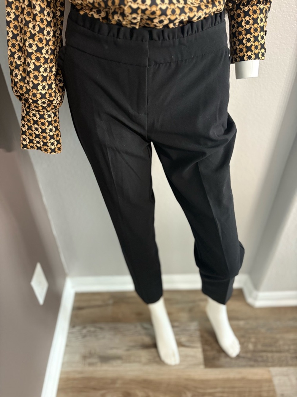 My Michelle Black Cropped Ankle Trousers